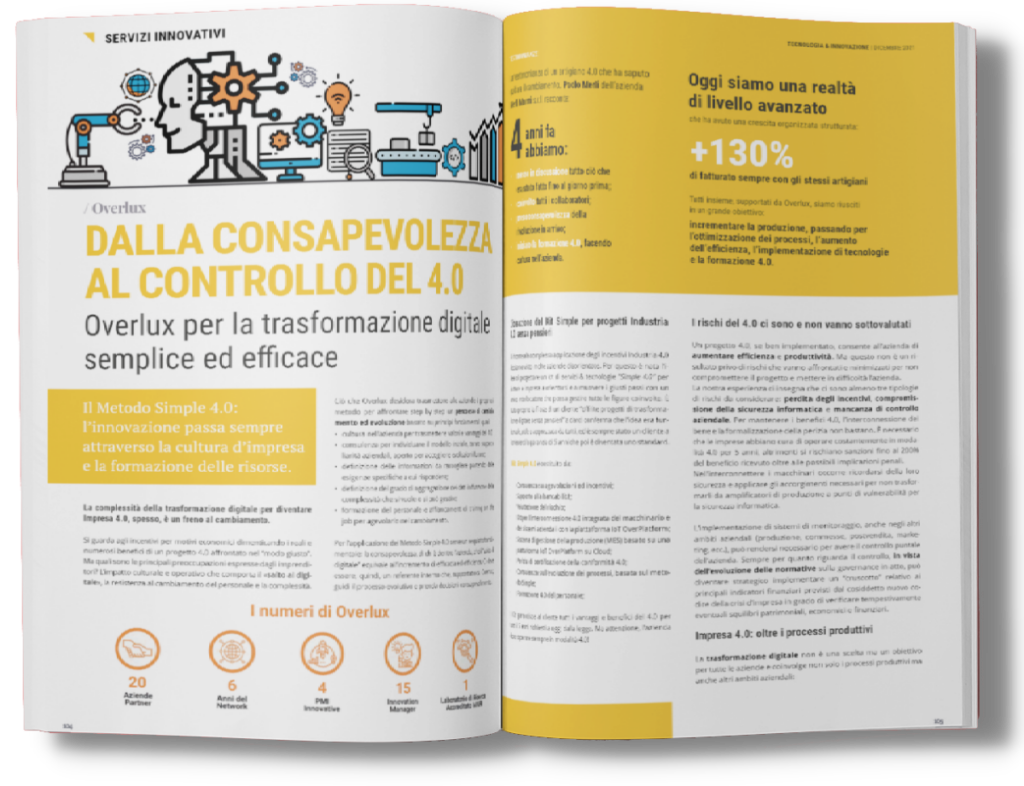 Dalla consapevolezza al controllo del 4.0 Overlux sulla rivista - Dalla consapevolezza al controllo del 4.0